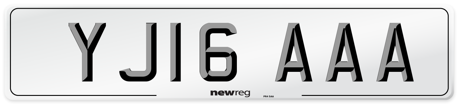 YJ16 AAA Number Plate from New Reg